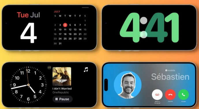 霸州苹果手机维修分享iOS17横屏充电待机显示有什么好处 
