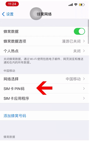 霸州苹果14维修网分享如何给iPhone14的SIM卡设置密码 